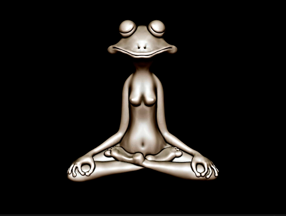 Лягушка йог в позе лотоса (FROG YOGA) — 3D модель (STL | BLEND)