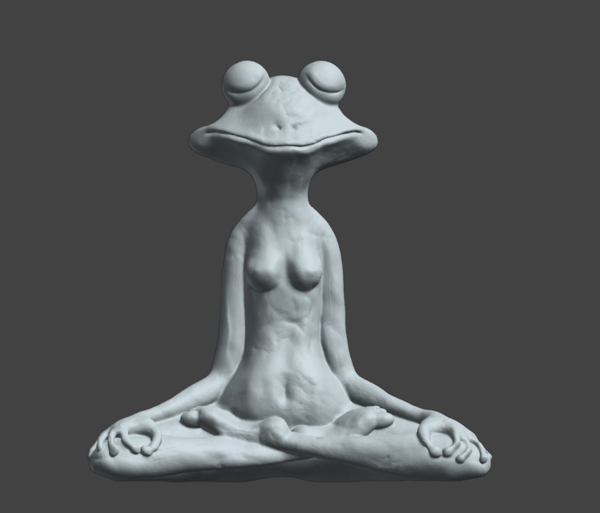 Лягушка йог в позе лотоса (FROG YOGA) — 3D модель (STL | BLEND) — изображение 4