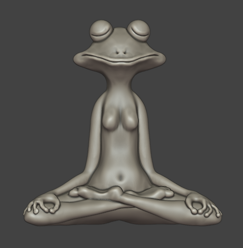 Лягушка йог в позе лотоса (FROG YOGA) — 3D модель (STL | BLEND) — изображение 2